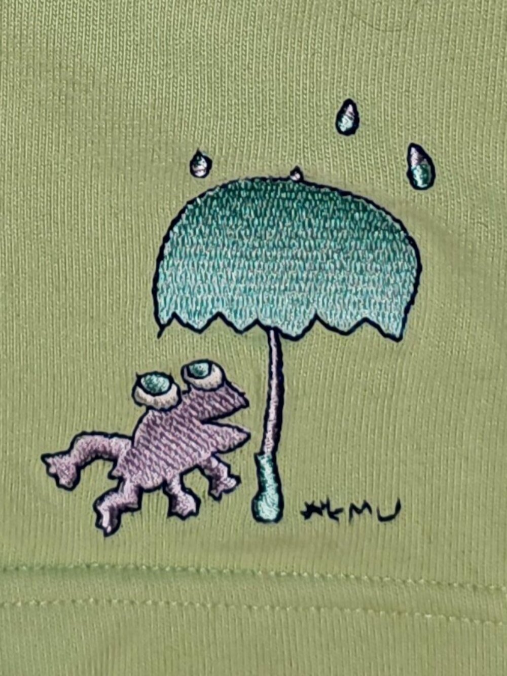 Carter's Newborn 0-3M Vintage Y2K Emu Namae Frog 2 Piece Set Umbrella Top Pants